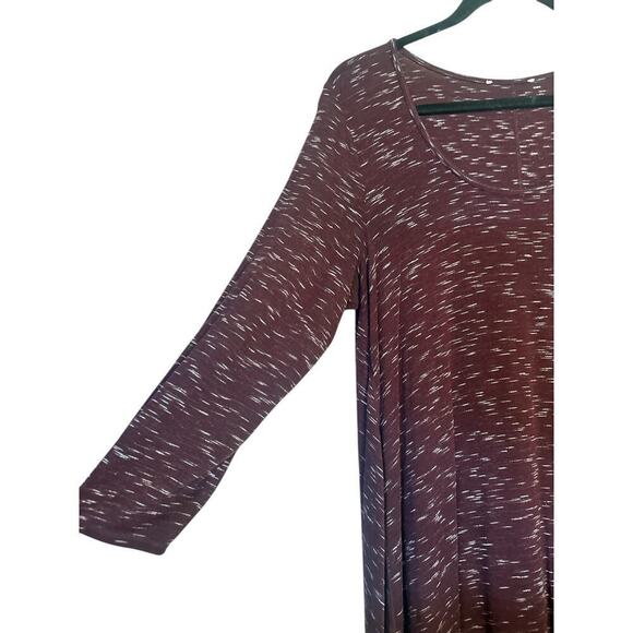 Max Studio Women's Shark Bite Hem 3/4 Sleeve Stretch Pullover Dress Sz X… - Picture 2 of 6